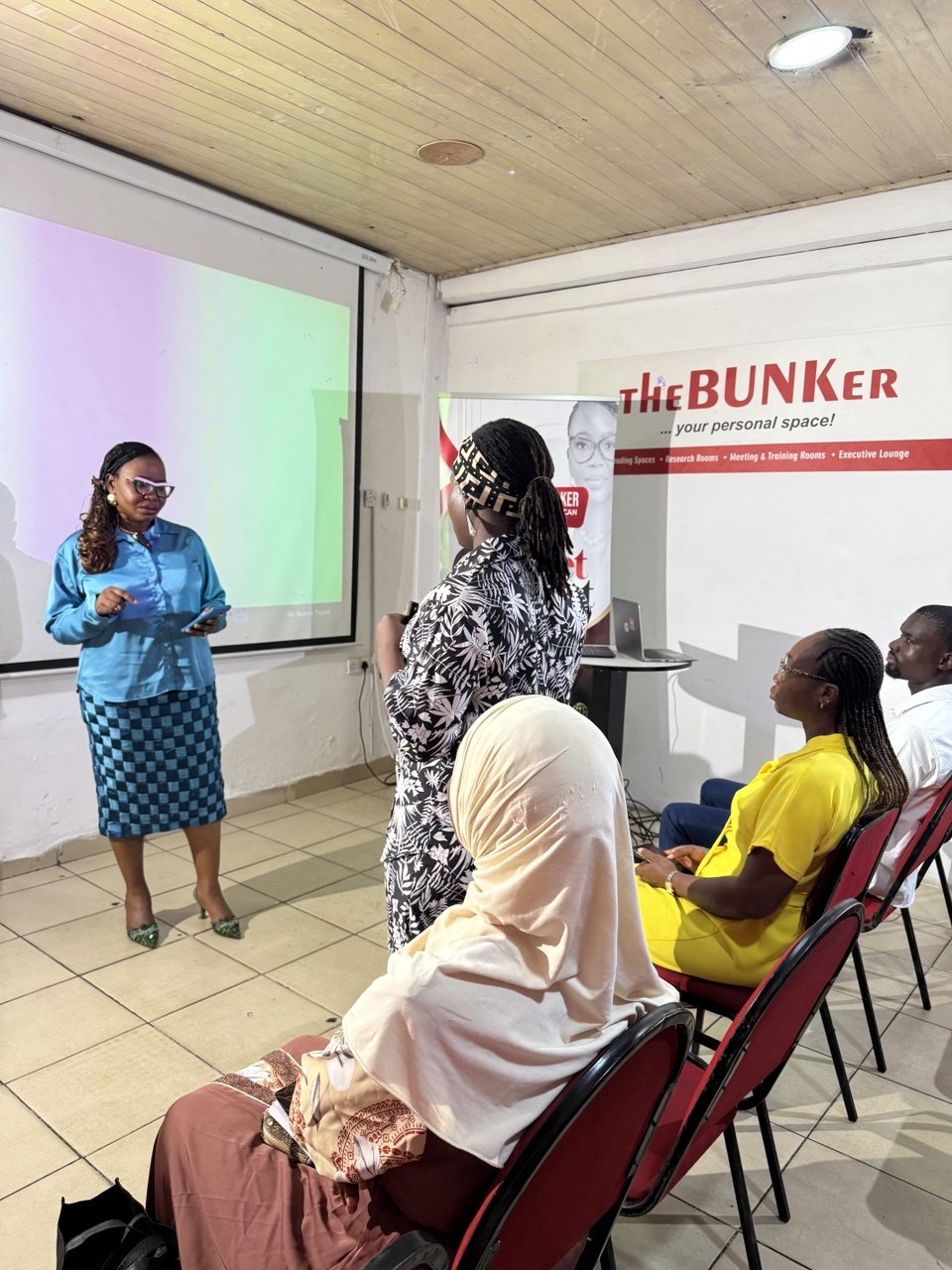 Students at offline training session