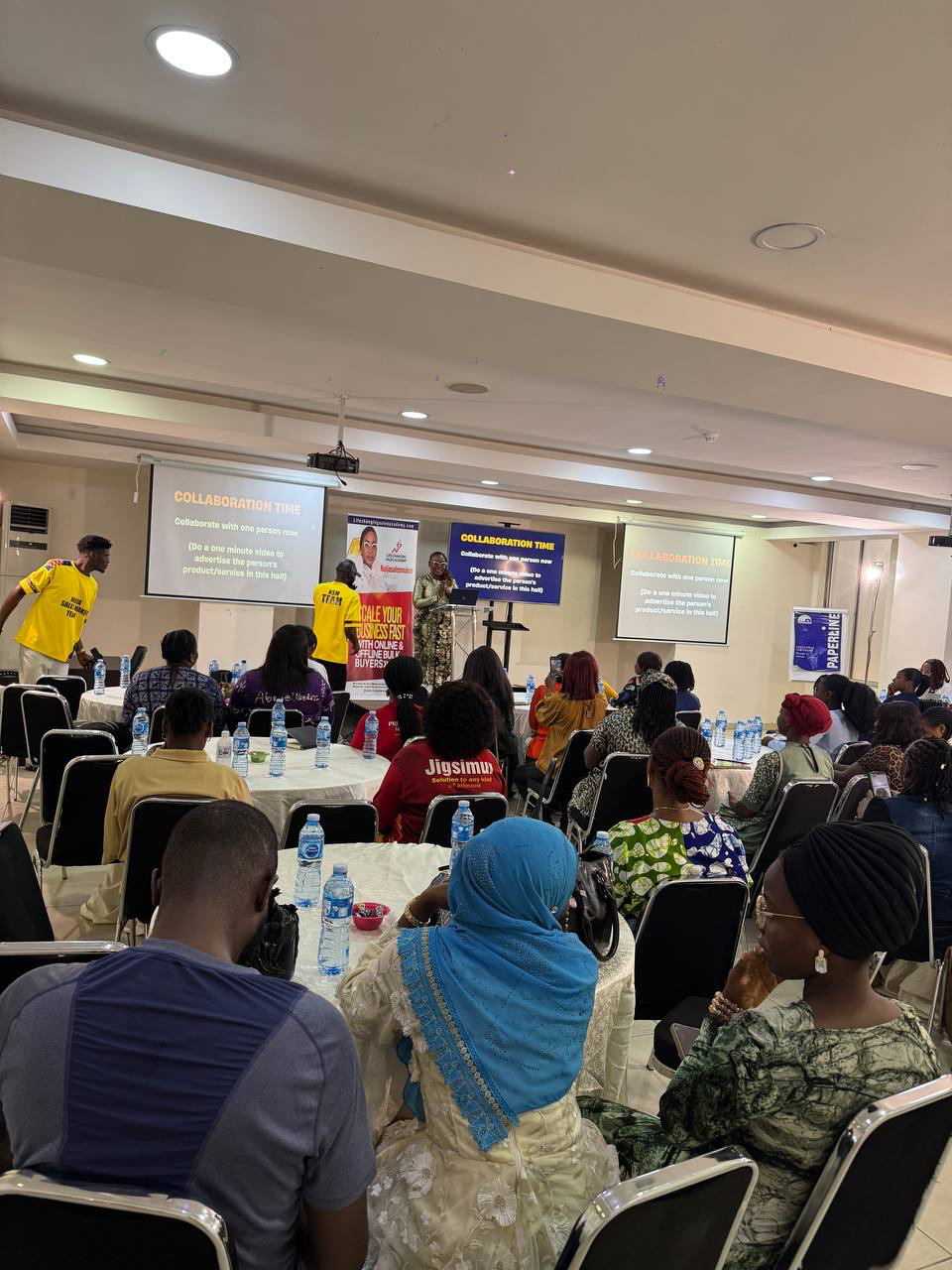 Students at offline training session